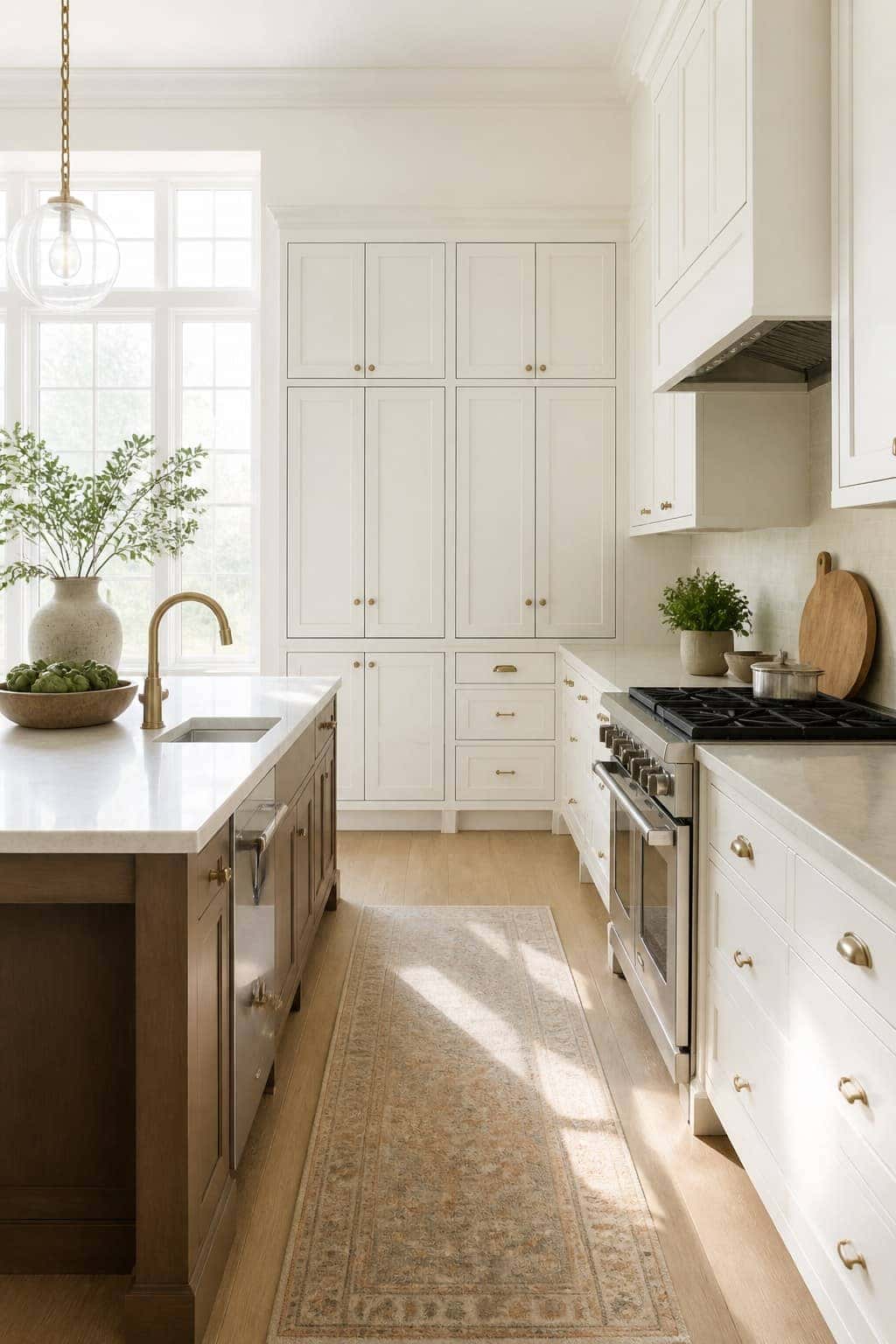 Kitchen interior with a clean painted finish
