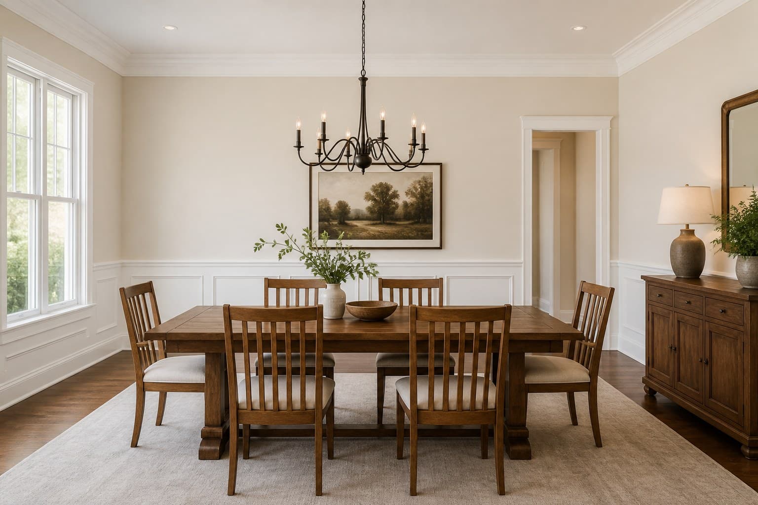 Interior color direction with painted walls and furnishings