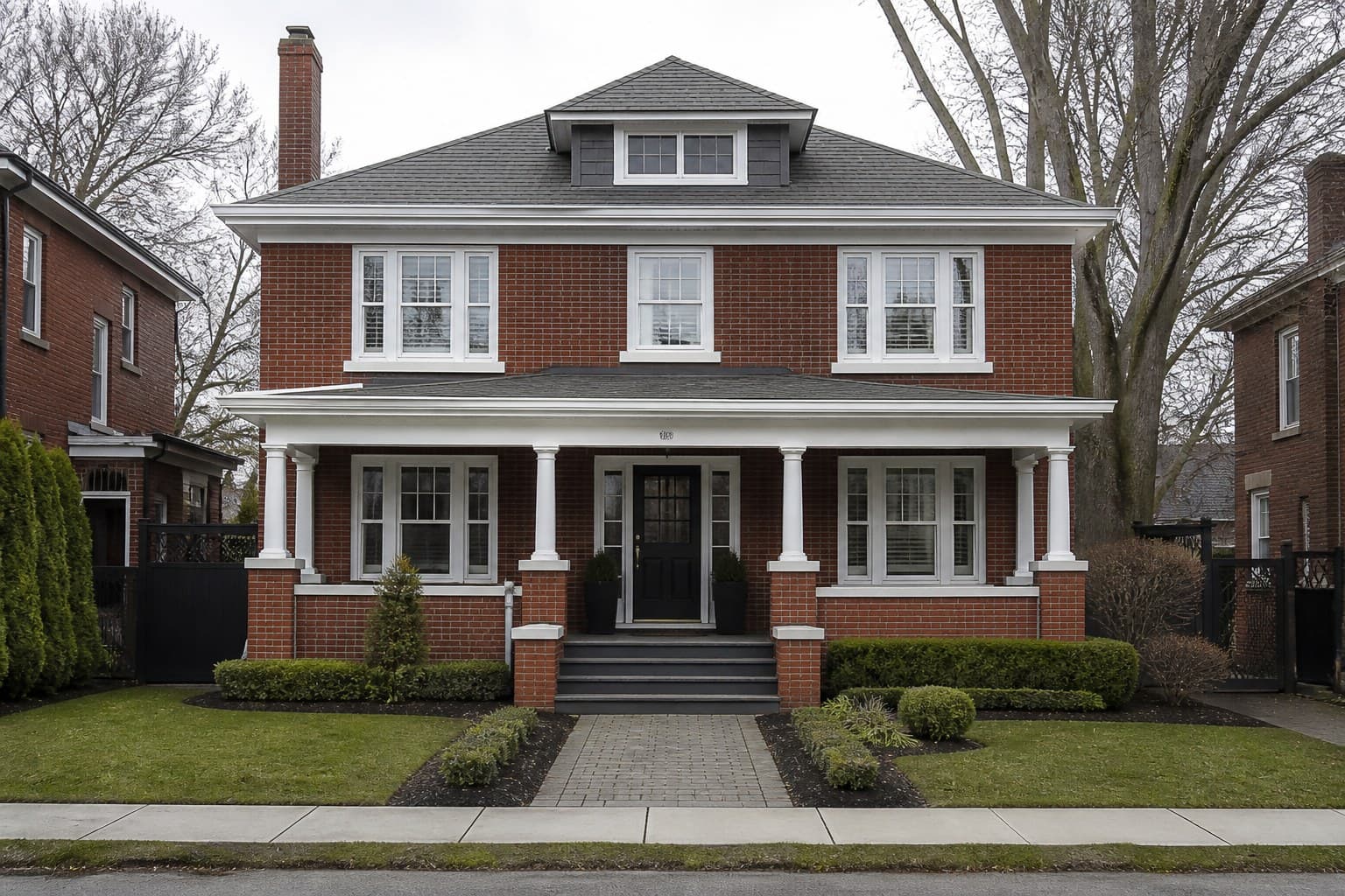 House exterior with painted walls, trim, and a clean first impression