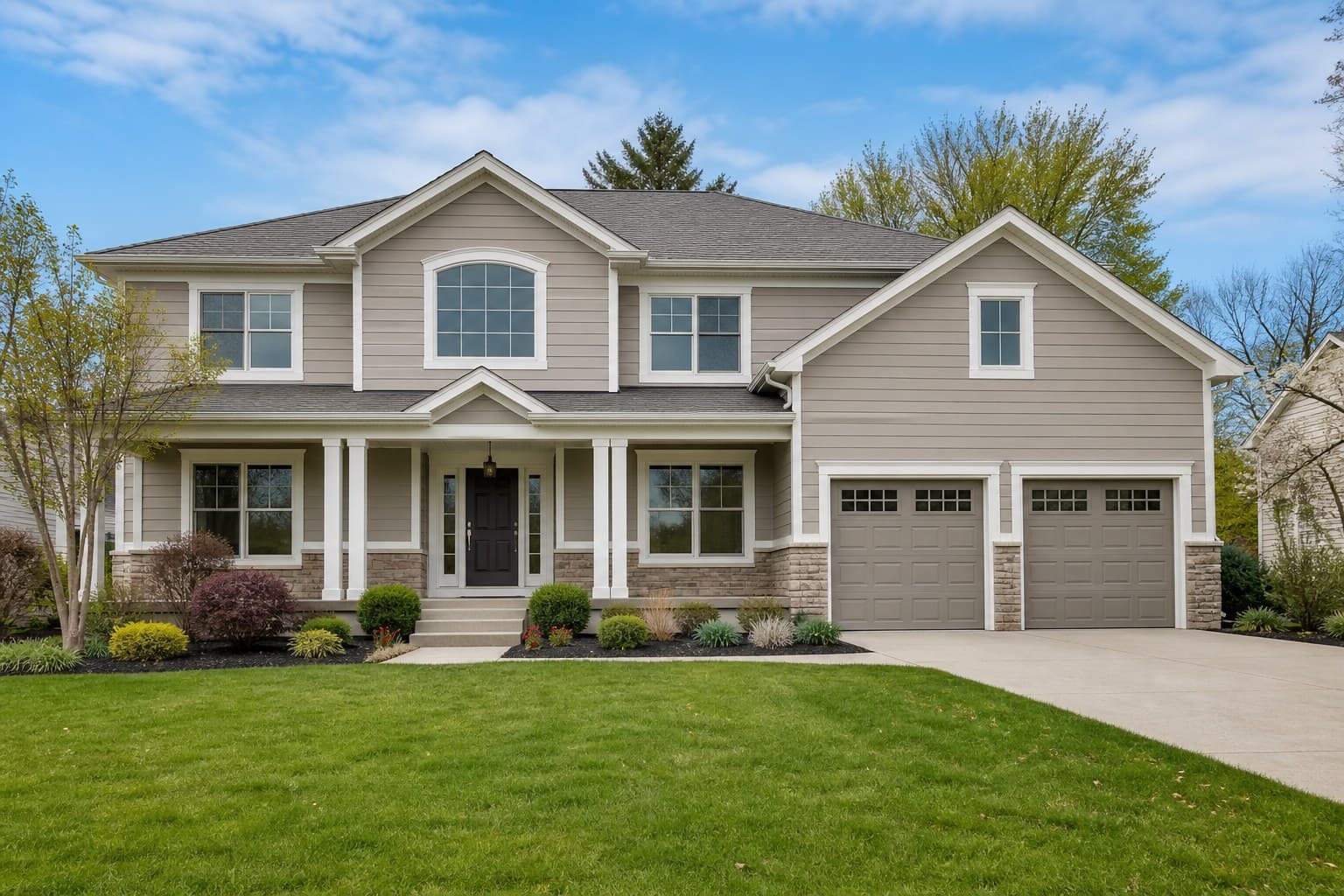 Residential home with a considered painted exterior