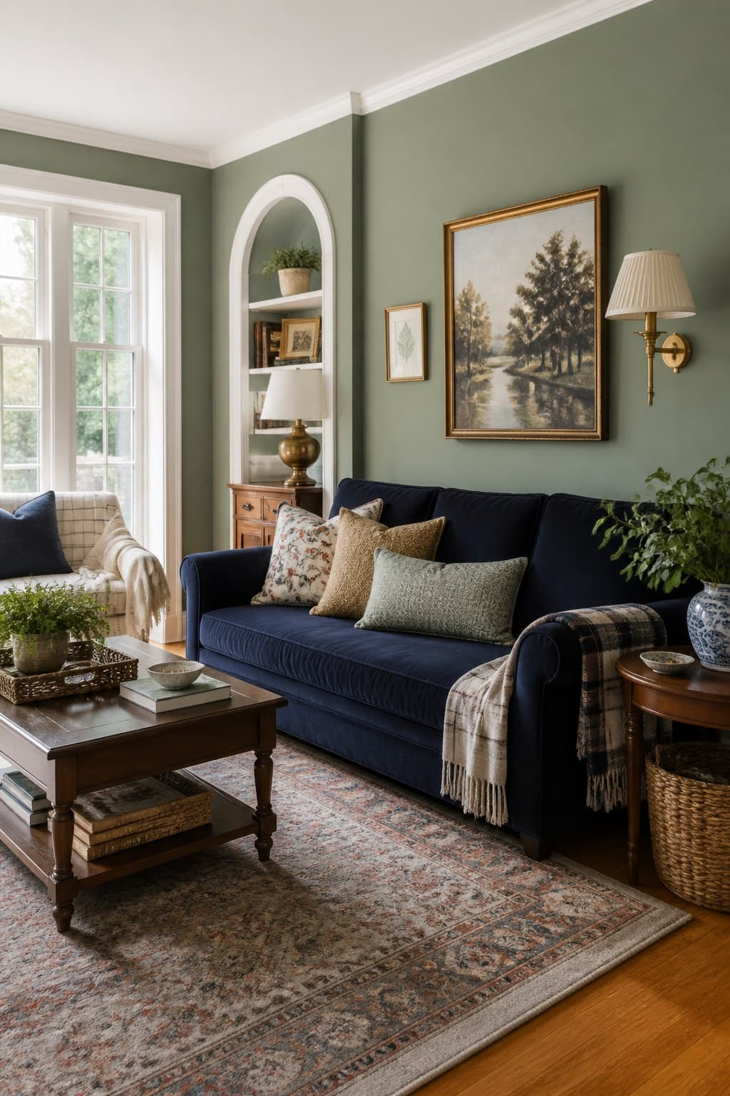 Living room with freshly painted walls and a quiet finish