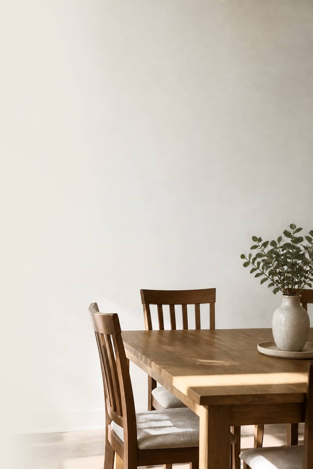 Finished dining space after a beige interior painting project